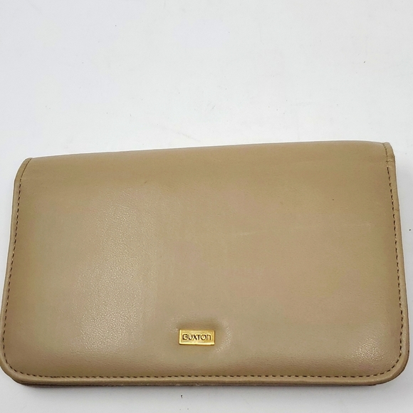 Buxton Wallet Tan Key Chain and Checkbook Cover - Picture 1 of 7